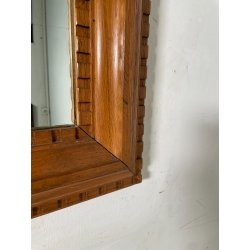 ANTICA PICCOLA SPECCHIERA NEO-CLASSICA CORNICE LEGNO TRENTINA 1950 45X55CM