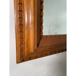 ANTICA PICCOLA SPECCHIERA NEO-CLASSICA CORNICE LEGNO TRENTINA 1950 45X55CM