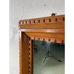 ANTICA PICCOLA SPECCHIERA NEO-CLASSICA CORNICE LEGNO TRENTINA 1950 45X55CM