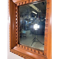 ANTICA PICCOLA SPECCHIERA NEO-CLASSICA CORNICE LEGNO TRENTINA 1950 45X55CM