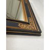 ANTICA SPECCHIERA CORNICE IMPERO LEGNO DECORI DORATI NERA epoca 1800 46X54CM OLD