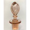 BOTTIGLIA VINTAGE CON TAPPO CARAFFA DECANTER VETRO ROSA PESCA NERVATURE '30