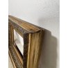 ANTICA CORNICE BAROCCA DORATA epoca 900 OLD LEGNO SCOLPITO FOGLIA ORO 44 X 59 CM