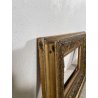 ANTICA CORNICE BAROCCA DORATA epoca 900 OLD LEGNO SCOLPITO FOGLIA ORO 44 X 59 CM