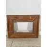 ANTICA CORNICE BAROCCA DORATA epoca 900 OLD LEGNO SCOLPITO FOGLIA ORO 44 X 59 CM
