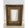 ANTICA CORNICE BAROCCA DORATA epoca 900 OLD LEGNO SCOLPITO FOGLIA ORO 44 X 59 CM
