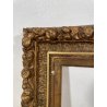ANTICA CORNICE BAROCCA DORATA epoca 800 OLD LEGNO SCOLPITO FOGLIA ORO 63 X 52 CM