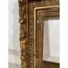 ANTICA CORNICE BAROCCA DORATA epoca 800 OLD LEGNO SCOLPITO FOGLIA ORO 63 X 52 CM