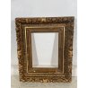 ANTICA CORNICE BAROCCA DORATA epoca 800 OLD LEGNO SCOLPITO FOGLIA ORO 63 X 52 CM