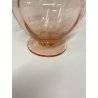 BOTTIGLIA VINTAGE CON TAPPO DECANTER CARAFFA VETRO ROSA PESCA NERVATURE '30