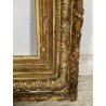 ANTICA GRANDE CORNICE BAROCCA DORATA epoca 800 OLD LEGNO FOGLIA ORO 58 X 71 CM
