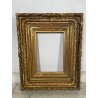 ANTICA GRANDE CORNICE BAROCCA DORATA epoca 800 OLD LEGNO FOGLIA ORO 58 X 71 CM