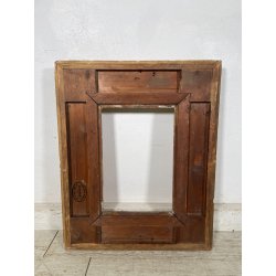 ANTICA GRANDE CORNICE BAROCCA DORATA epoca 800 OLD LEGNO FOGLIA ORO 58 X 71 CM