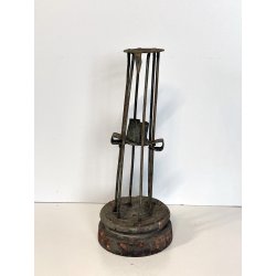 ANTICO candeliere PORTA CANDELA ferro battuto LUME BUGIA epoca 1600 fatto a mano