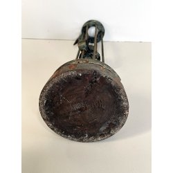 ANTICO candeliere PORTA CANDELA ferro battuto LUME BUGIA epoca 1600 fatto a mano