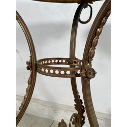 ANTICO RARO TAVOLINO TRESPOLO LIBERTY VITTORIANO OTTONE EPOCA 1800 SPECCHIO OLD