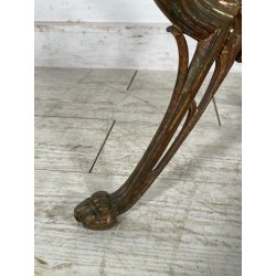 ANTICO RARO TAVOLINO TRESPOLO LIBERTY VITTORIANO OTTONE EPOCA 1800 SPECCHIO OLD