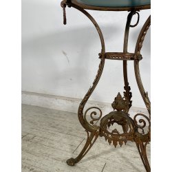 ANTICO RARO TAVOLINO TRESPOLO LIBERTY VITTORIANO OTTONE EPOCA 1800 SPECCHIO OLD