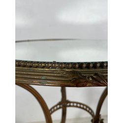 ANTICO RARO TAVOLINO TRESPOLO LIBERTY VITTORIANO OTTONE EPOCA 1800 SPECCHIO OLD