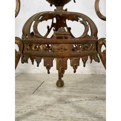 ANTICO RARO TAVOLINO TRESPOLO LIBERTY VITTORIANO OTTONE EPOCA 1800 SPECCHIO OLD