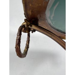 ANTICO RARO TAVOLINO TRESPOLO LIBERTY VITTORIANO OTTONE EPOCA 1800 SPECCHIO OLD