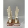 ANTICA COPPIA FERMALIBRI CAVALLO PIETRA ONICE HORSE BOOKENDS 1980