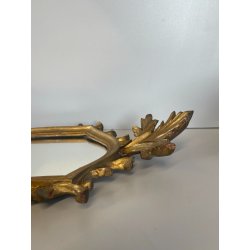 elegante piccola CONSOLE con SPECCHIERA DORATA epoca '900 stile BAROCCO legno