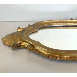 elegante piccola CONSOLE con SPECCHIERA DORATA epoca '900 stile BAROCCO legno