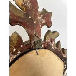 elegante piccola CONSOLE con SPECCHIERA DORATA epoca '900 stile BAROCCO legno