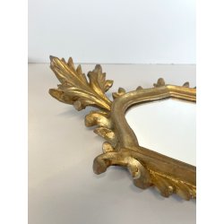 elegante piccola CONSOLE con SPECCHIERA DORATA epoca '900 stile BAROCCO legno