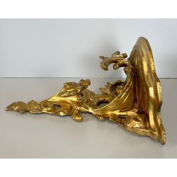 elegante piccola CONSOLE con SPECCHIERA DORATA epoca '900 stile BAROCCO legno