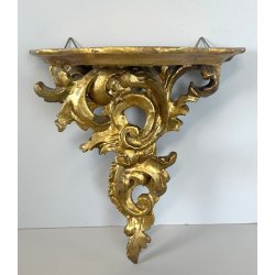 elegante piccola CONSOLE con SPECCHIERA DORATA epoca '900 stile BAROCCO legno