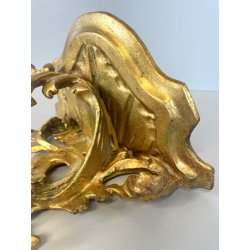 elegante piccola CONSOLE con SPECCHIERA DORATA epoca '900 stile BAROCCO legno