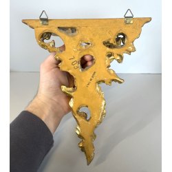 elegante piccola CONSOLE con SPECCHIERA DORATA epoca '900 stile BAROCCO legno