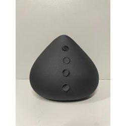 PICCOLO VASO CARAMICA DESIGN NERO OPACO FUTURISTA BOCCA VINTAGE EPOCA 1980