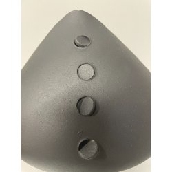 PICCOLO VASO CARAMICA DESIGN NERO OPACO FUTURISTA BOCCA VINTAGE EPOCA 1980