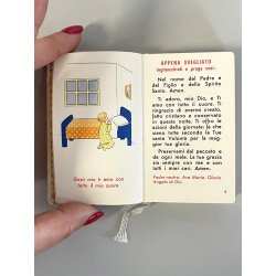 vecchio LIBRO di PREGHIERE ILLUSTRATO per BAMBINI tascabile religioso anni 70