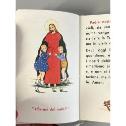 vecchio LIBRO di PREGHIERE ILLUSTRATO per BAMBINI tascabile religioso anni 70
