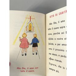 vecchio LIBRO di PREGHIERE ILLUSTRATO per BAMBINI tascabile religioso anni 70