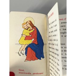 vecchio LIBRO di PREGHIERE ILLUSTRATO per BAMBINI tascabile religioso anni 70