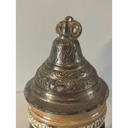 COPPIA BOCCALE BIRRA CERAMICA VINTAGE LIDED BEER STAIN Reinhold Markelbach '70