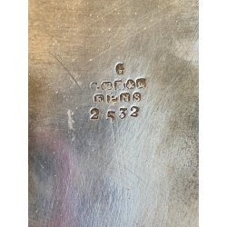 SET SERVIZIO per 4 UOVA ALLA COQUE BREAKFAST EGGS HOLDER METALLO ARGENTATO UK