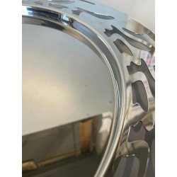VASSOIO ALESSI ETHNO DESIGN ACCIAIO INOX GIROTONDO ø 40 cm VINTAGE TRAY PIATTO