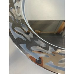 VASSOIO ALESSI ETHNO DESIGN ACCIAIO INOX GIROTONDO ø 40 cm VINTAGE TRAY PIATTO