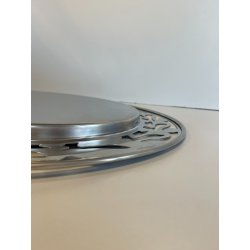 VASSOIO ALESSI ETHNO DESIGN ACCIAIO INOX GIROTONDO ø 40 cm VINTAGE TRAY PIATTO
