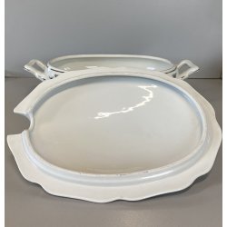 ZUPPIERA RISOTTIERA LEGUMIERA CERAMICA RICHARD GINORI DECORO ARGENTATO ART DECO
