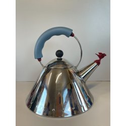TEIERA BOLLITORE ALESSI 9093 INOX UCCELLO MANICO DESIGN VINTAGE MICHAEL GRAVES