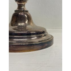 ANTICO GRANDE CANDELABRO METALLO ARGENTATO FIRMATO BROGGI 5 LUMI EPOCA '900