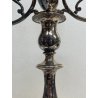 ANTICO GRANDE CANDELABRO METALLO ARGENTATO FIRMATO BROGGI 5 LUMI EPOCA '900