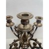 ANTICO GRANDE CANDELABRO METALLO ARGENTATO FIRMATO BROGGI 5 LUMI EPOCA '900